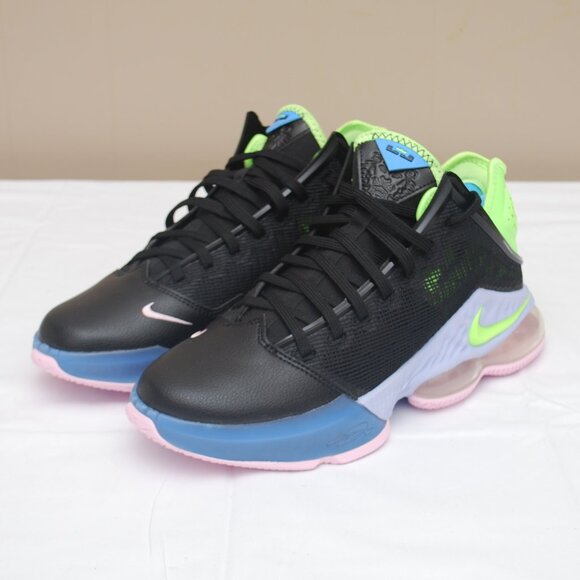 Nike Lebron XIX Low in Black/Ghost Green-Purple Pulse Brand New - Picture 1 of 11